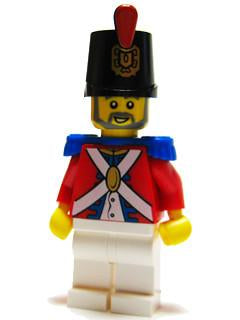 LEGO Minifigure-Imperial Soldier II - Shako Hat Decorated, Gray Beard-Pirates / Pirates II-PI118-Creative Brick Builders